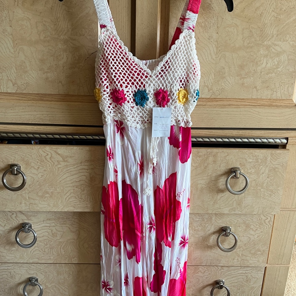 Colorful Crochet Maxi Dress